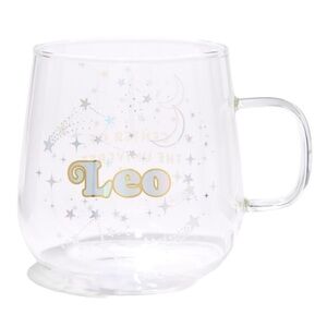 Zodiac Sign Glass Mug - Leo - NWT